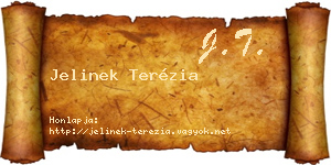 Jelinek Terézia névjegykártya
