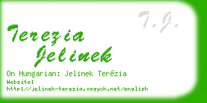 terezia jelinek business card